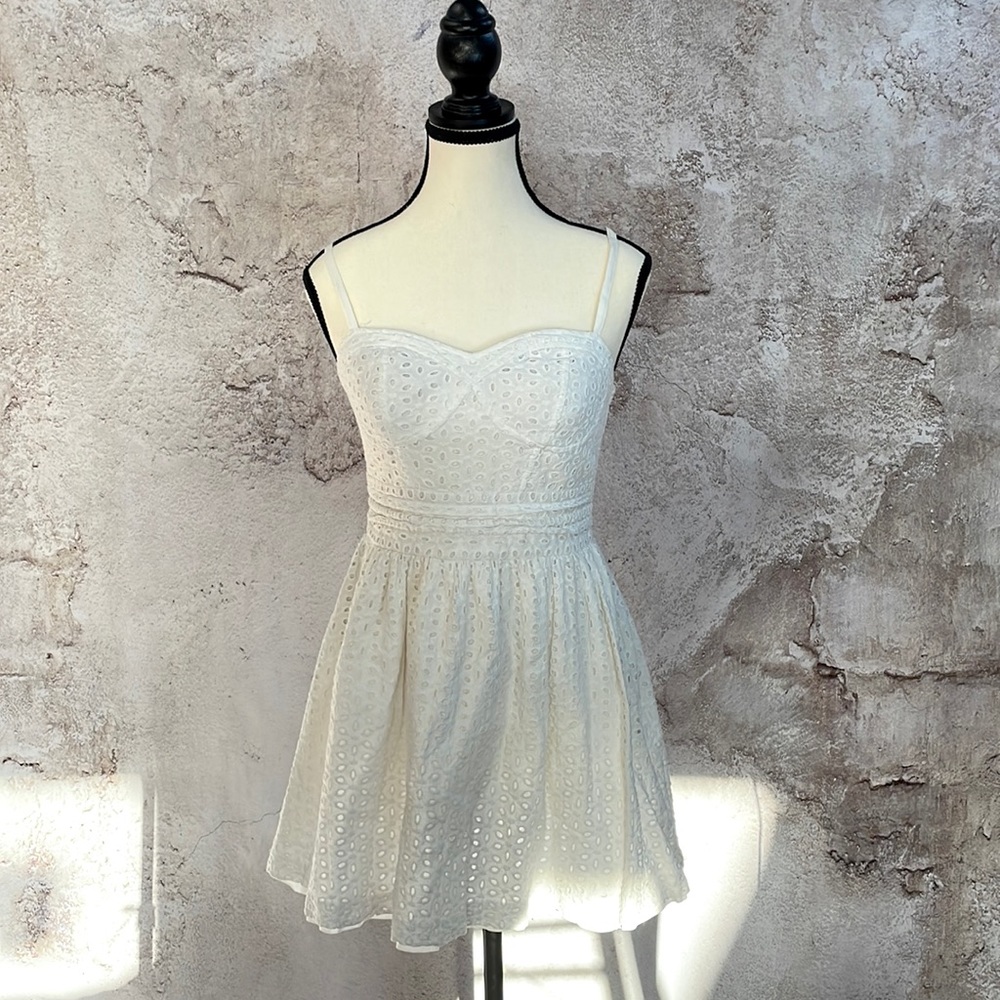 White strap mini dress